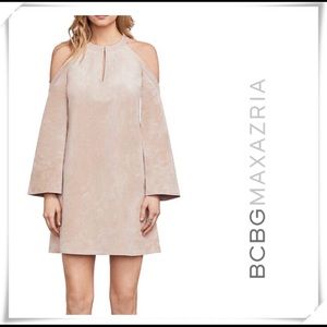 NWT BCBG cold-shoulder bare pink dress/top